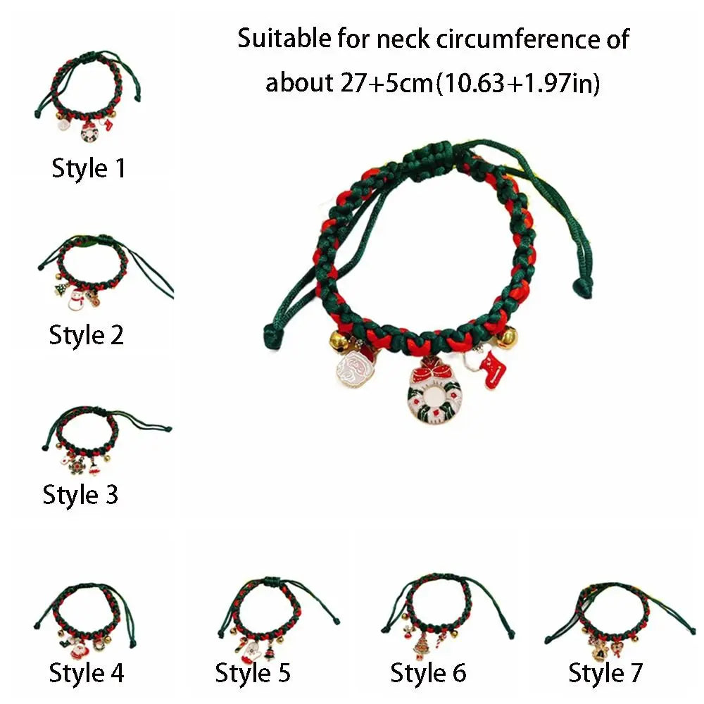 Pet Accessories Creative Christmas Pet Collar Adjustable Exquisite Pet Necklace Cute Fashion Cat Neck Strap Pet Shop