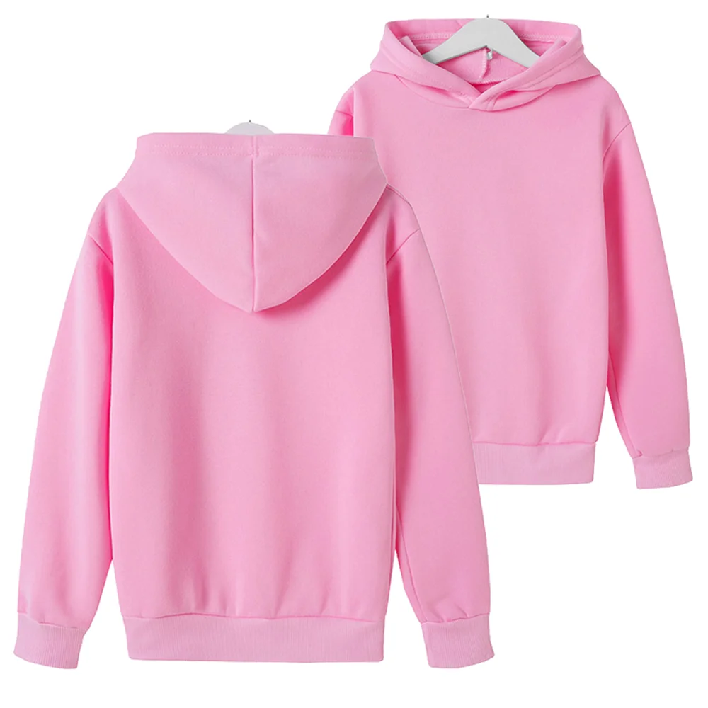 Boy Girls Clothing Hoodie Tops Suitable Age 3-12 Children's Sweatshirt Fashion Pink Black White Red Yellow Spring Autumn Coat