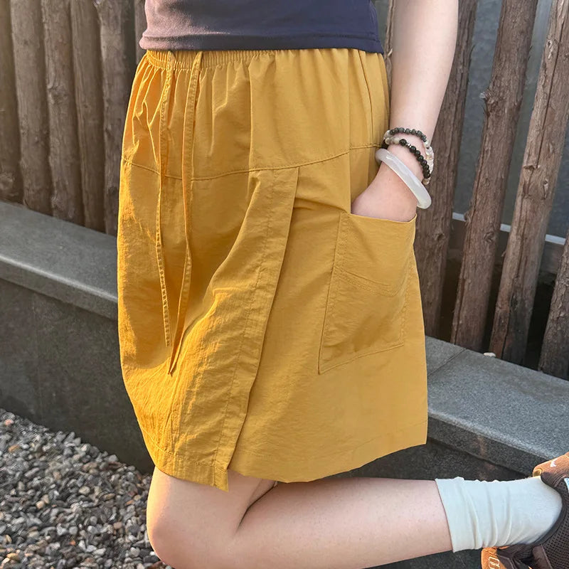 Sports Shorts Women's 2026 Summer New Lightweight High Waisted Workwear Skirt Pants Fashion