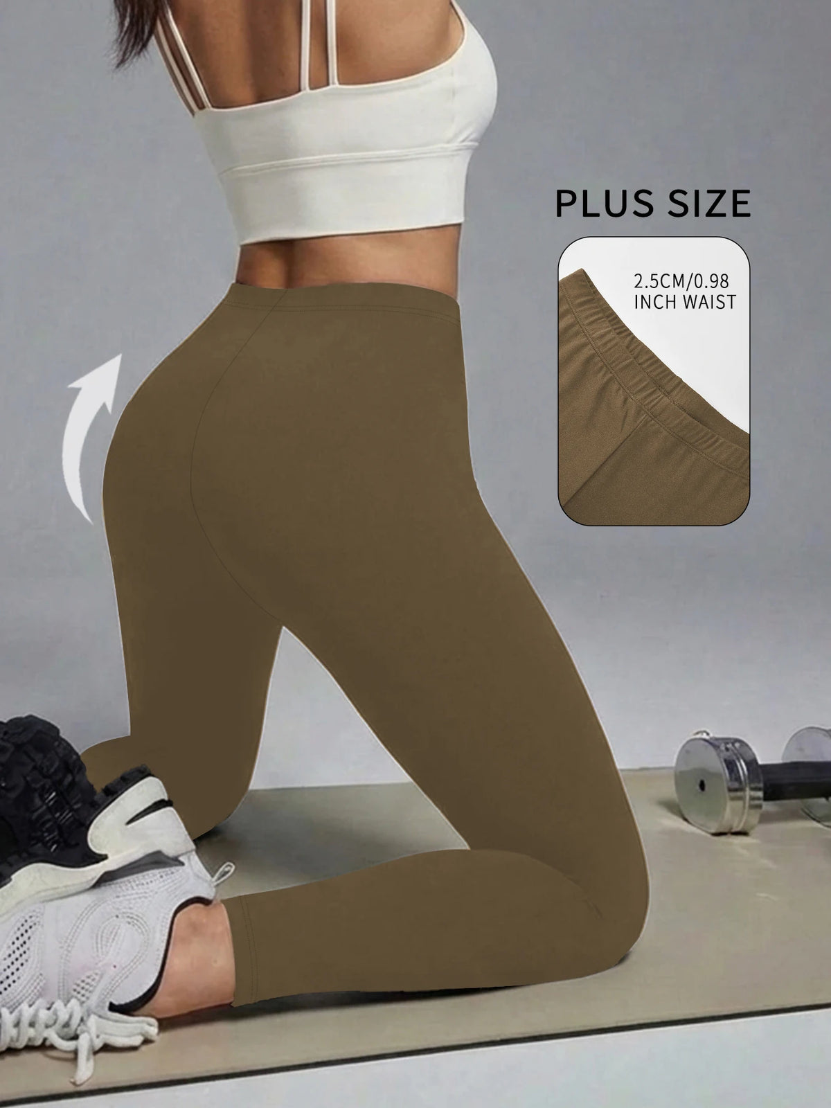 Plus Size Super Soft Leggings for Women - High Elasticity Tights for Yoga Running Workout Casual Wear