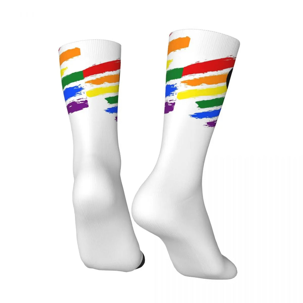 Men's Socks Pup Paw Dark Design Stockings Winter Gothic Warm Soft Socks Custom Climbing Non Slip Socks