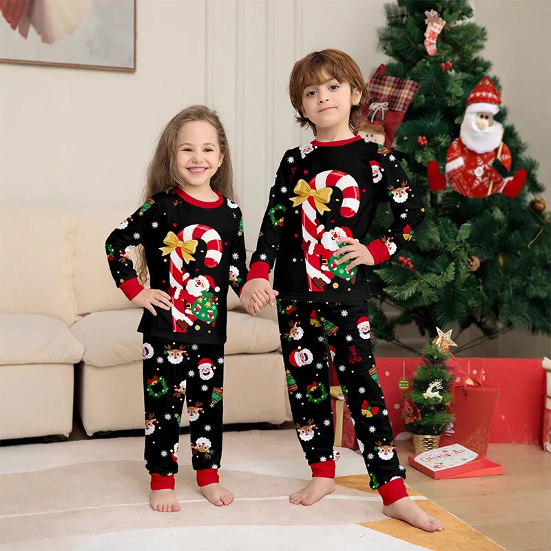 Christmas Family Matching Outfits Pajamas Family Look Clothing Sets 2 Pieces Suit Father Mother Kids Baby Xmas Sleepwear Pyjamas
