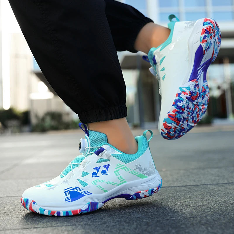 Kid's Badminton Shoes Boys Girls Volleyball Badminton Sneakers Training Sport Shoes for Student Men Women Mesh Tennis Shoes