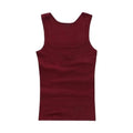 Men Sports Vest Square Neck Sleeveless Bodybuilding Tank Top Sweat Absorption Elastic Casual Jogging Gym Tank Top Undershirt