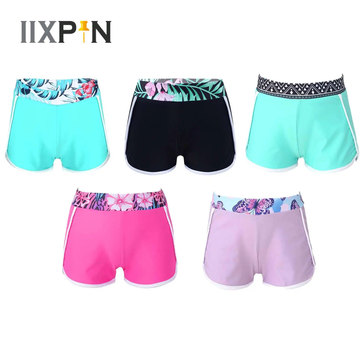 Kids Girls Swim Shorts Printed Swimwear Summer Fashion Shorts Pants Children's Beach Pool Swimming Rash Guard Bathing Suit