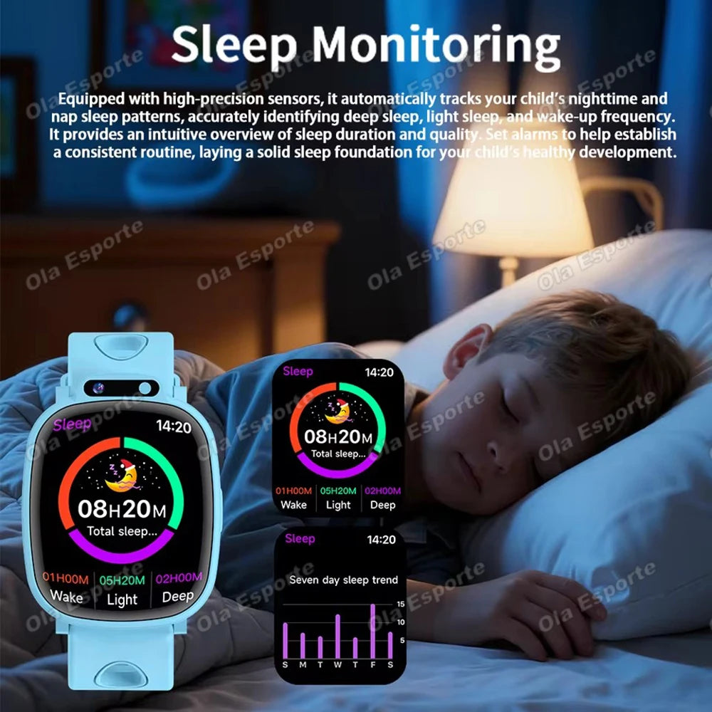 Kids Games Smart Watch 18 Games 1.88-inch Display Screen Camera Waterproof Flashlight For Holiday Gift Boy Girl Children Watch