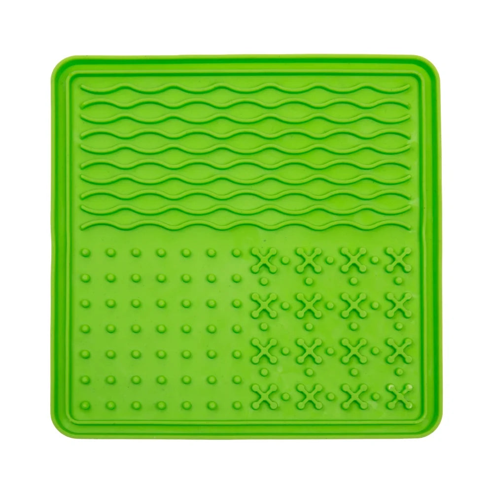 Pet Licking Silicone Mat, Slow Feeder Dish for Dogs, Silicone Suction Cup for Dog Bathing, Food Training Dog Feeder Supplies