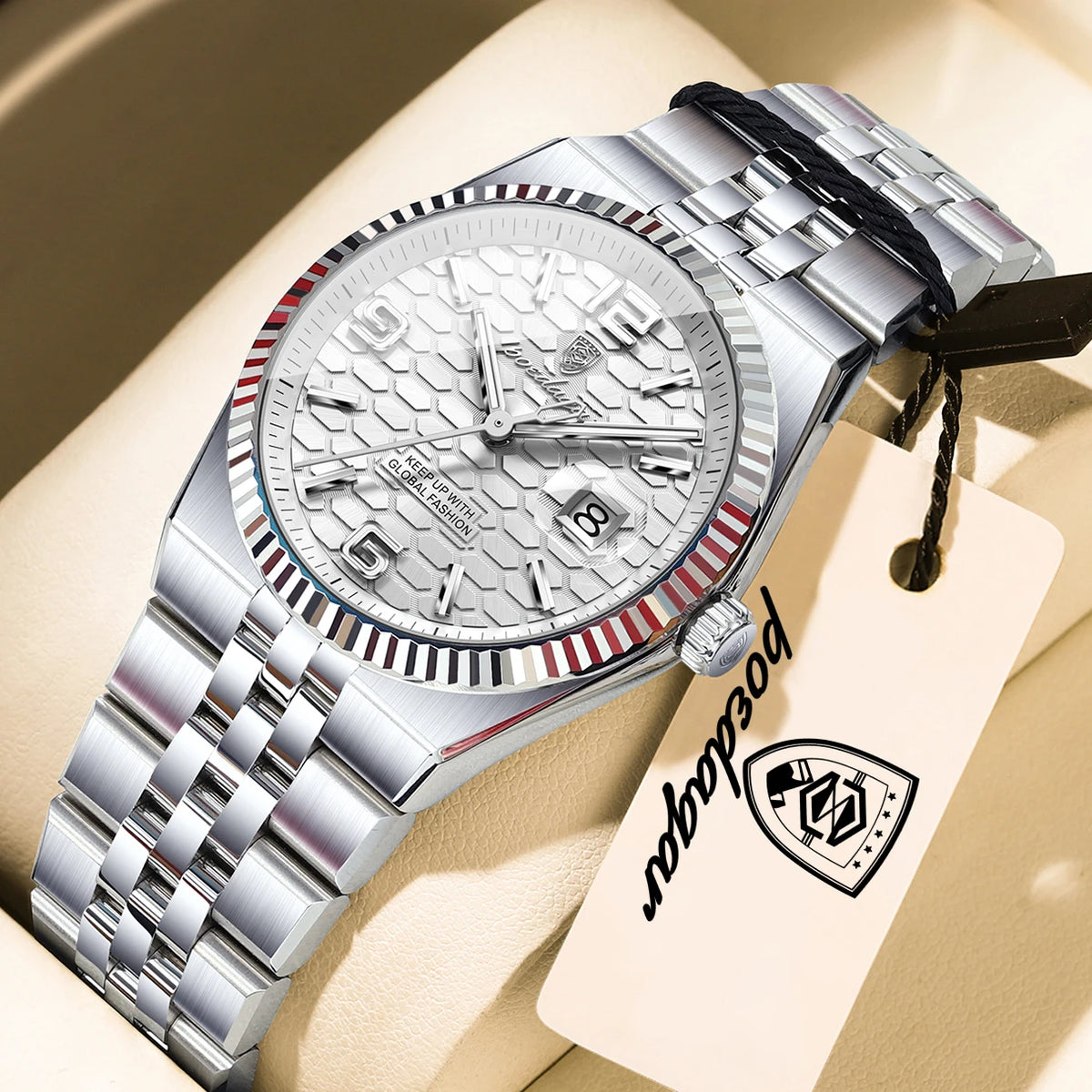 POEDAGAR Casual Women's Watches Luxury Stainless Steel Date Watch For Woman Luminous Waterproof Quartz Fashion Ladies Wristwatch