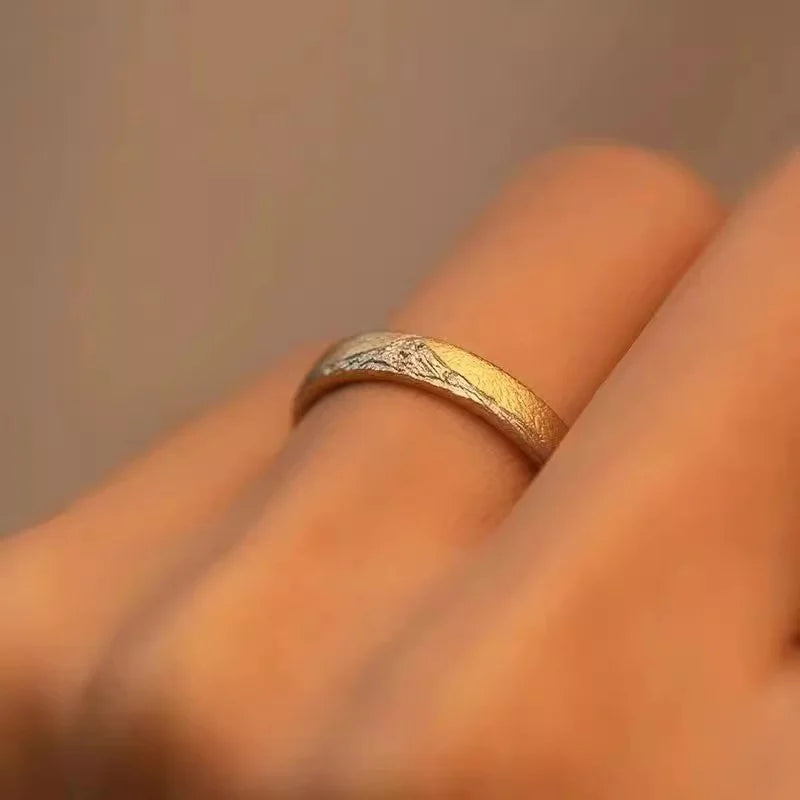 Men Ring 925 Sterling Silver Jewelry Adjustable Trendy Gold Mountain Design Ring Male Index Finger Accessories