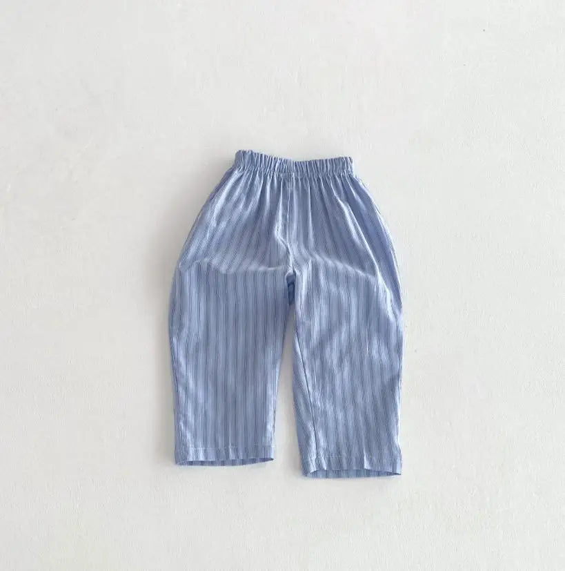 Kids Korean Style Casual Pants With Floral Tomato Prints Loose Fit Trousers Fashion Casual Kid Bottoms Baby 9M-6T Kid Soft Wear