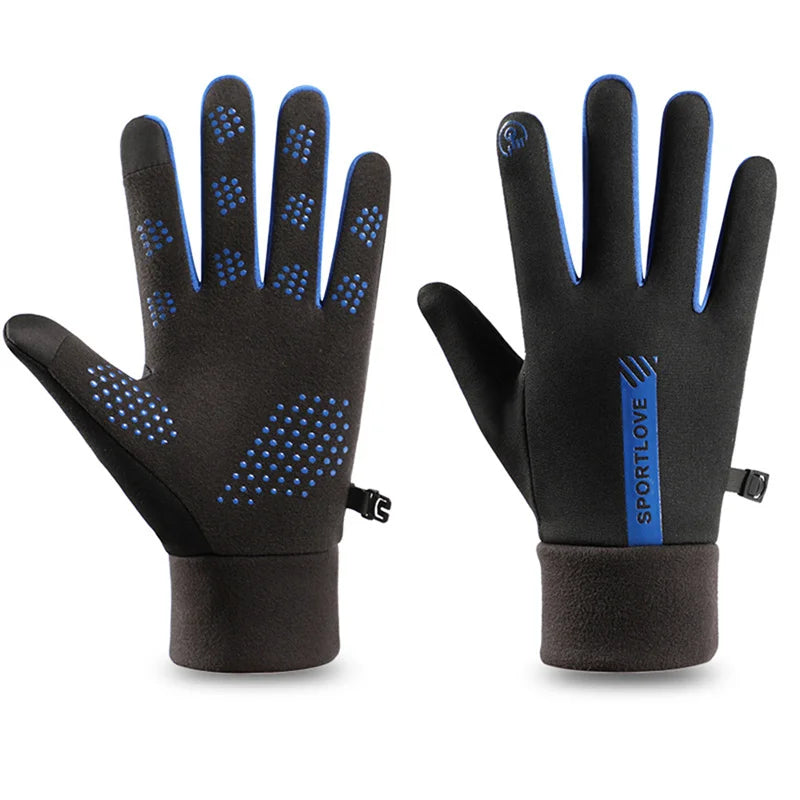 New Winter Gloves Men Women Touch Cold Waterproof Motorcycle Cycle Gloves Male Outdoor Sports Plus Velvet Warm Running Ski Glove