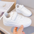 Tenis Sneakers Kids Spring/Autumn New Boys Girls Sports Shoes Casual Board Shoes Leather Soft Soled Children Small White Shoes