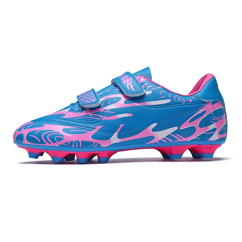 Children Football Shoes Professional Indoor Non Slip TF/FG Fast Grass Boys Match Wear Resistant Training Football Shoes for Kids