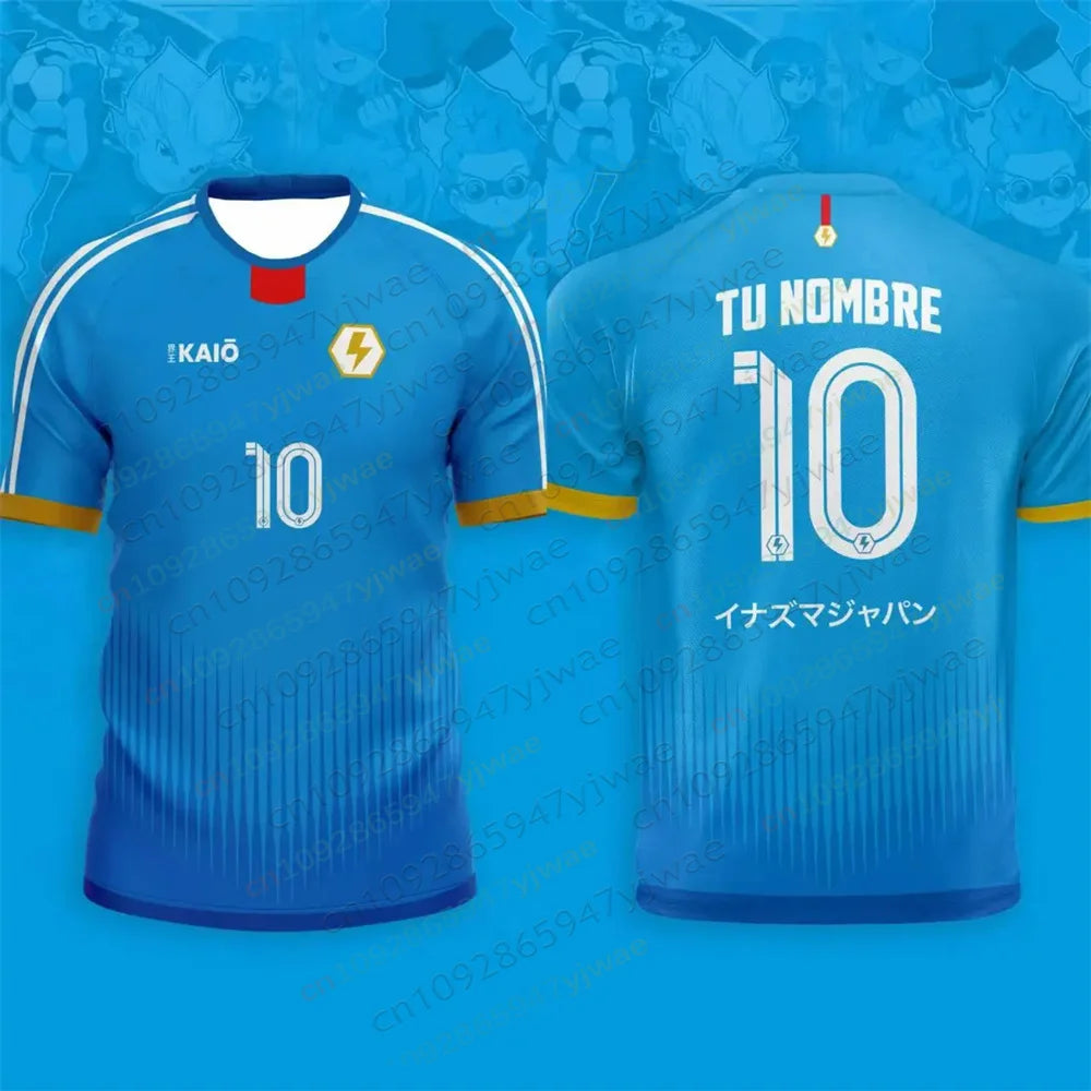 Kid's Football Jersey Japanese Animation T-shirt Inazuma Eleven  Short-sleeved Summer Outdoor Training Sports Tee Adult T-shirt