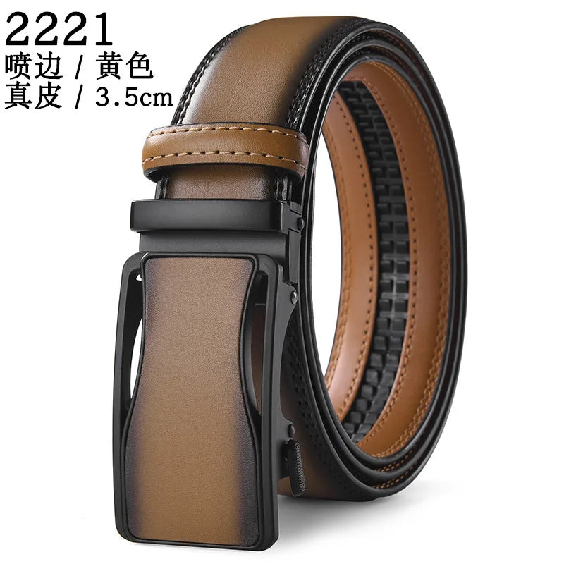 Men Belt Genuine Leather belt for men Alloy buckle ratchet belts Men Designer Belt Automatic belts