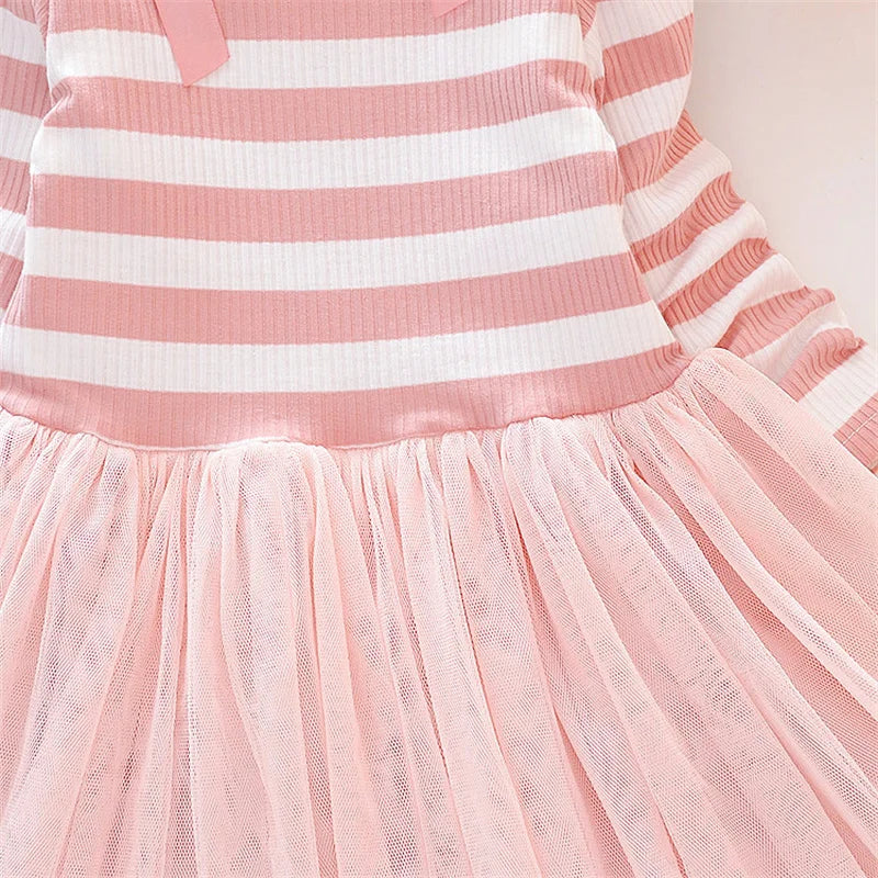Kid Tulle Dress Toddler Girl Dress Baby Girl Clothes Long Sleeve Elegant Girl Princess Costume Casual Outfit Wedding Dress A841