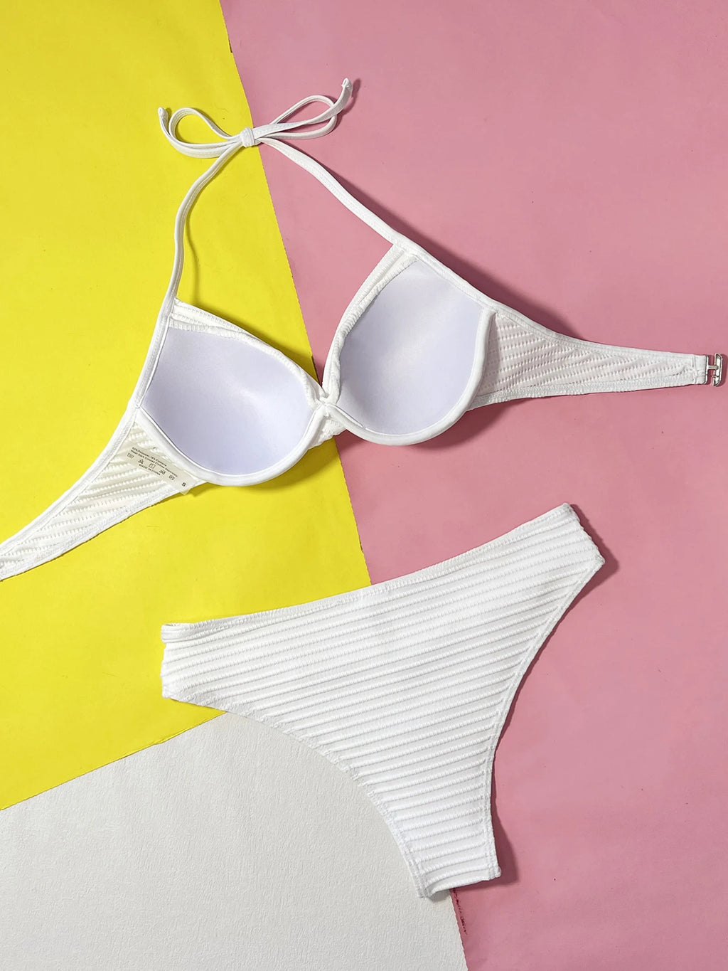2025 New Sexy Cross Bikini Push Up Swimwear Women Swimsuit Female Halter Bikini Set Two Pieces Bathing Suit Beachwear Swimming