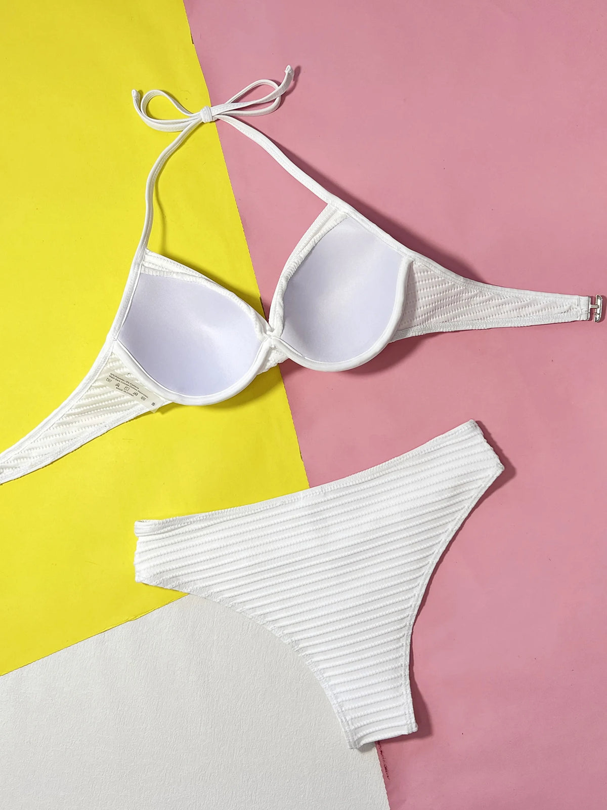 2025 New Sexy Cross Bikini Push Up Swimwear Women Swimsuit Female Halter Bikini Set Two Pieces Bathing Suit Beachwear Swimming