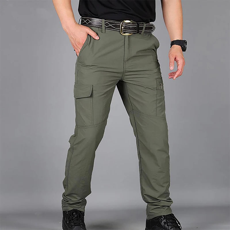 Summer Military Tactical Pants Quick Drying Cargo Men Waterproof Casual Wear resistant Multi-pocket Outdoor Hiking Trousers
