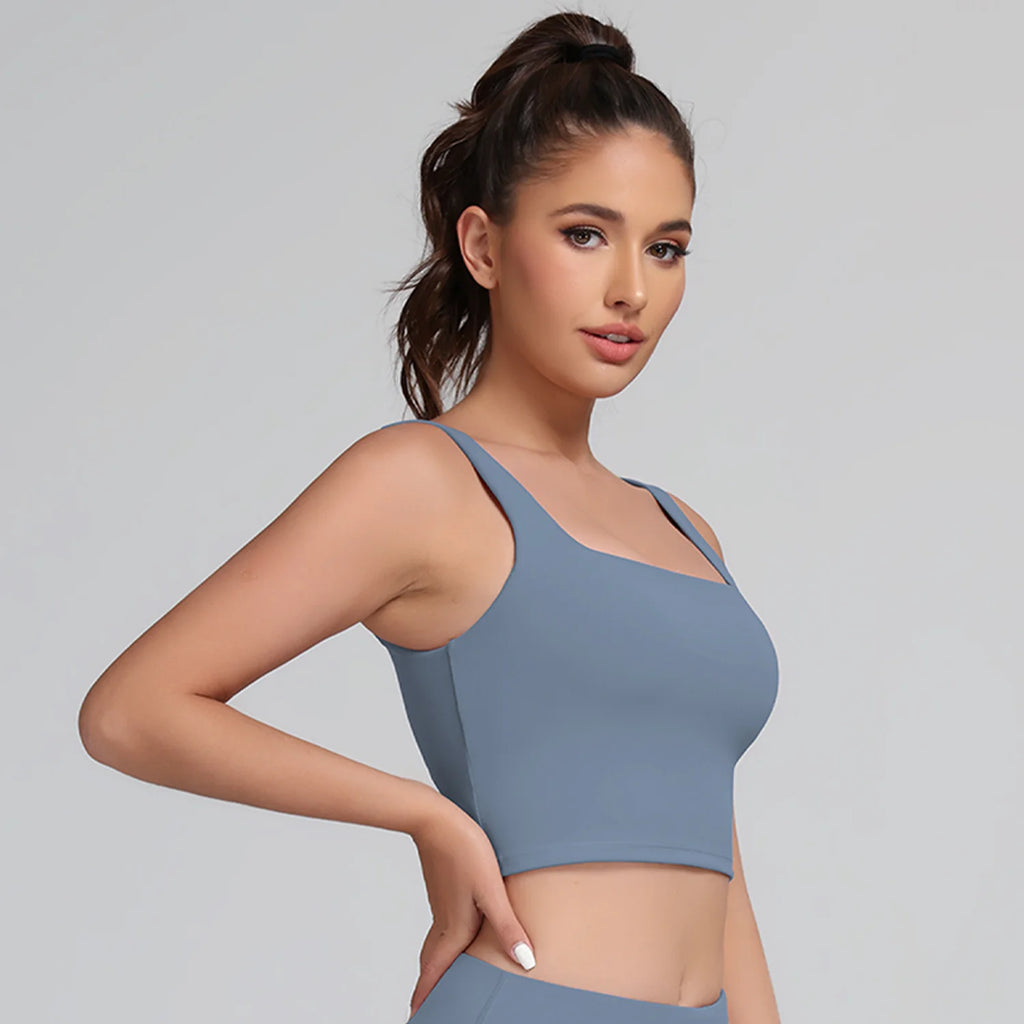 Women Sports Bra with Padded Beautiful Back Crop Top Yoga Vest  Gym Fitness Athletic Brassiere Gym Running Bra Sportswear