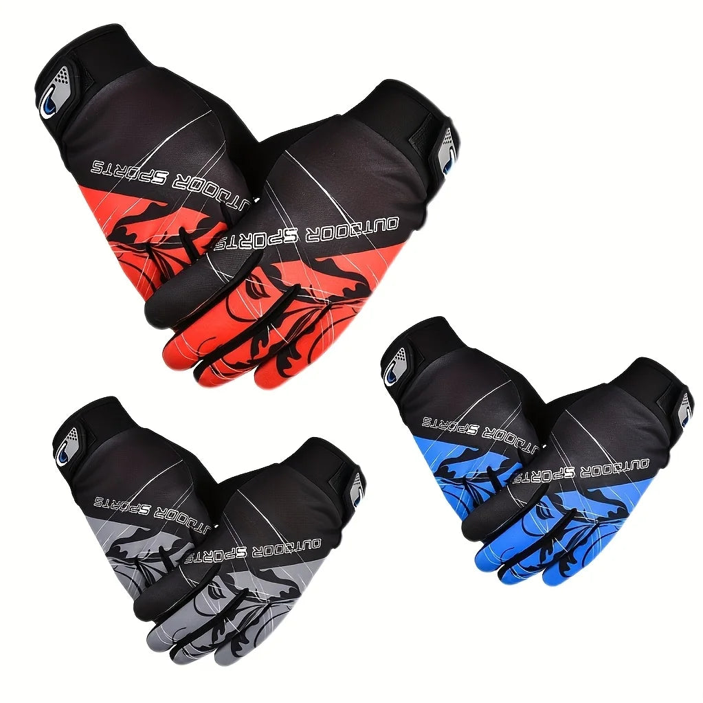 Men's Outdoor Sports Gloves - Breathable and Lightweight Design, with Adjustable Wrist Clasp, Providing Durable and Reinforced P