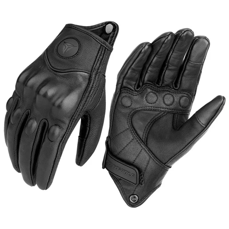 Motorcycle Gloves Men Women Moto Leather Carbon Cycling Mtb Accessories Glove Motorbike Motorcross ATV Motor gear cross guantes