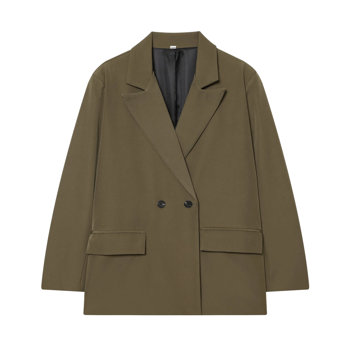 KONDALA Vintage Office Lady Chic Blazer Women V Neck Long Sleeve Pockets Loose Jacket Fashion 2026 Spring Summer Elegant Outwear