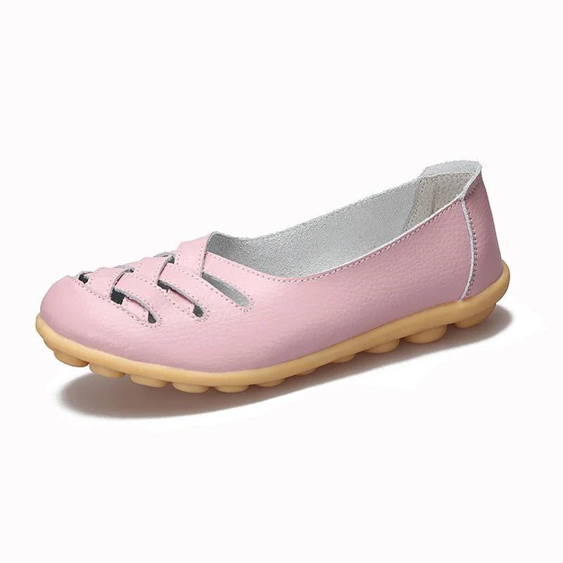 Loafers For Women 2021 Hollow Out New Moccasins Women'S Ballet Flats Pu Leather Female Shoes Woman Loafers Tenis Feminino