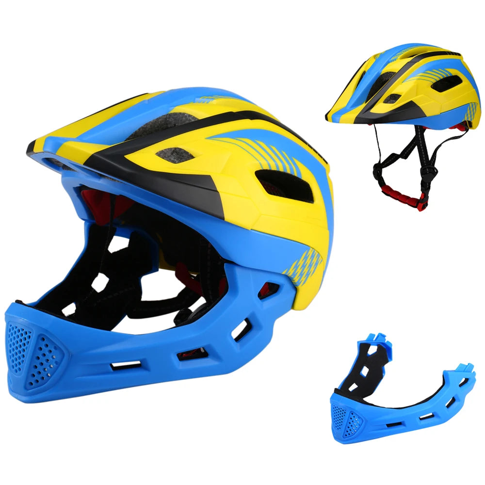 Lixada Kids Detachable Full Face Bike helmet Children's Sports Child Cycling mtb Motorcycle Skateboarding Roller Skating Helmet