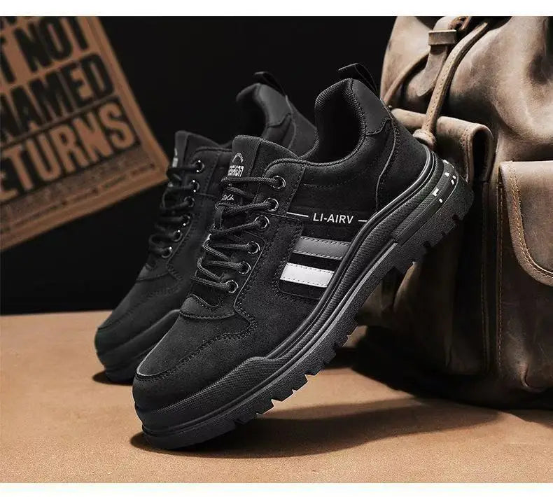 Men's Work Shoes Breathable Wear-Resistant Waterproof Non-Slip Spring Autumn Fashionable Sports Shoes Labor Protection Boots