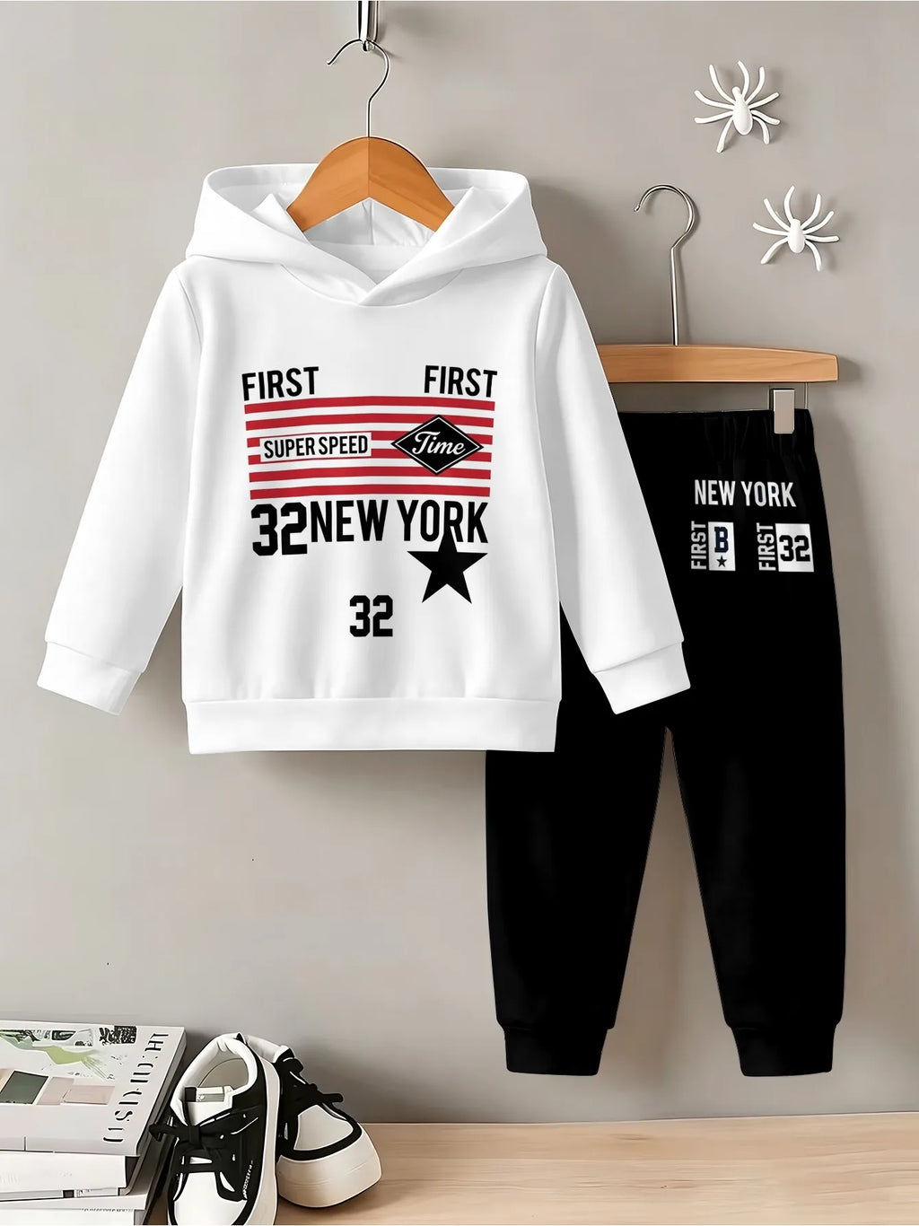 Boys' 2-Piece Hoodie Set for Autumn/Winter – Soft and Breathable – Casual Style – Suitable for Boys and Girls – Christmas Gift