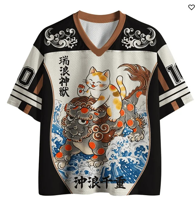 Ukiyo-e Enthusiasts Rejoice! 3D Printed Short-sleeve Shirts for Adults and Children, Wearing Eastern Aesthetics on Your Body