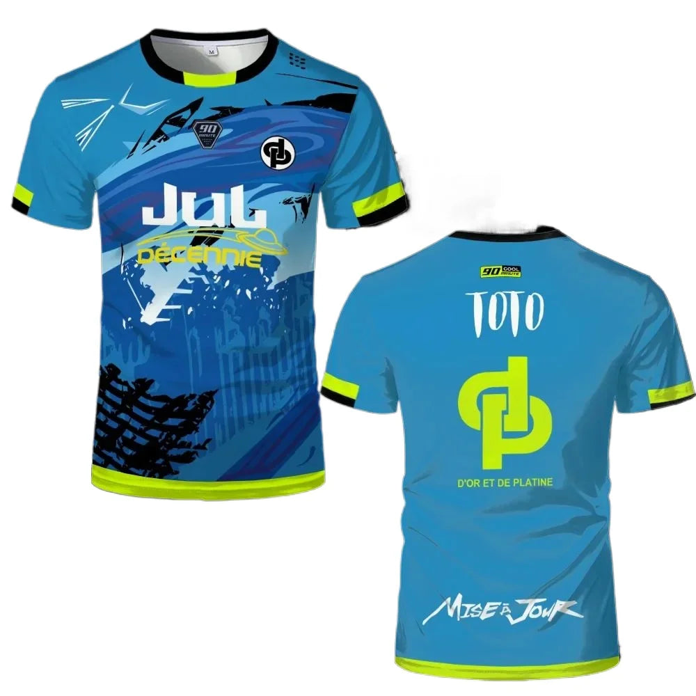 Kid's 90Minutes Series MM9 JUL Football Shirt Quick-Drying Oversized Jersey for Child Summer Outdoor Sports Fitness Training T-S