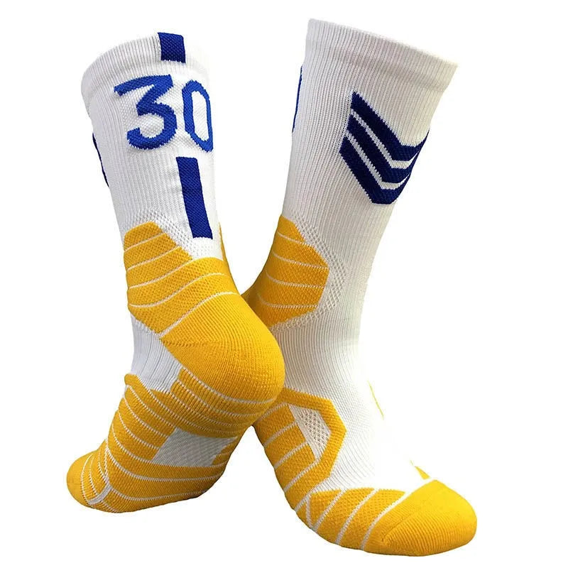 Professional Star Basketball Socks Adults Kids Number 23 Elite Towel Bottom Sports Socks Non-slip Breathable Durable Socks