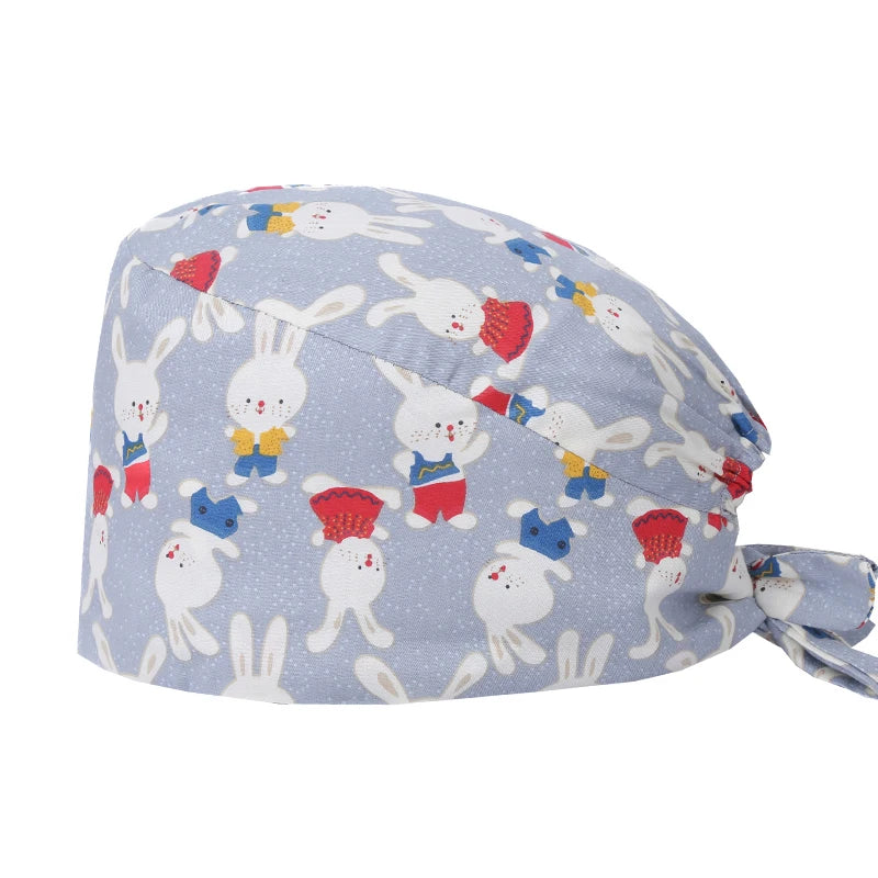 Women's Working Hats Cotton Adjustable Medical Nurse Caps Beauty Salon SPA Doctor Scrub Hat M909