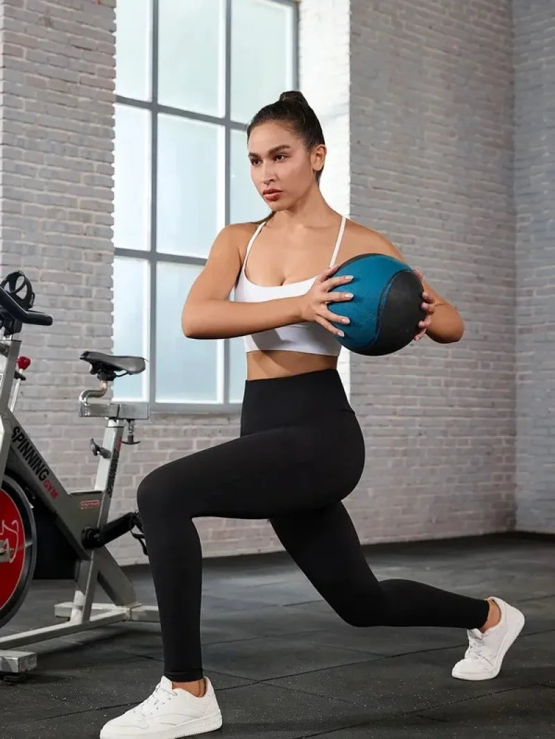 Women's fitness running high waisted slim fit sports pants yoga leggings fast drying jogging casual women's training pants