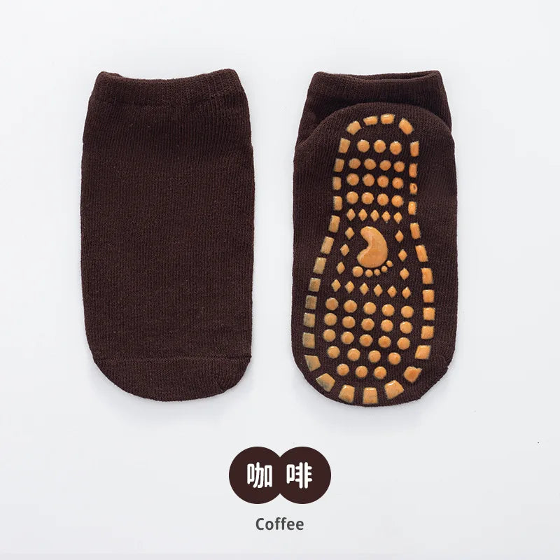 Kids Adults Anti-Slip Floor Socks Parent-Child Trampoline Cotton Breathable Socks Elasticity Sports Boys Girls Outside Children