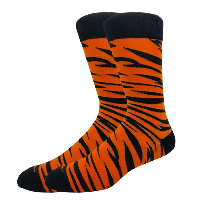 Men's Combed Cotton Fashion Hip Hop Man Woman Socks Harajuku Skateboard oil painting with print Happy Socks Funny Gift