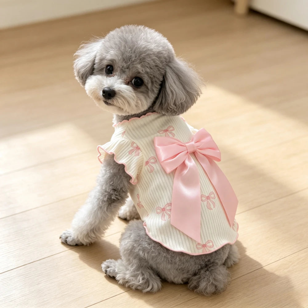 1PC Dog T-shirt, pet vest, comfortable to wear in summer, elastic and soft, suitable for small dogs and cats, pet clothing