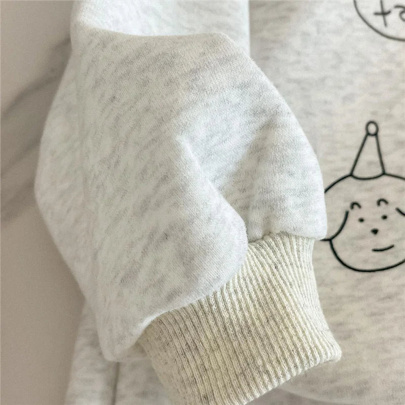Kids Sweatshirts Sets Autumn Spring Boys Girls Sports Casual Outfits Print Tracksuits+Pants 2Pcs Children's Clothing Suits 1-8Y