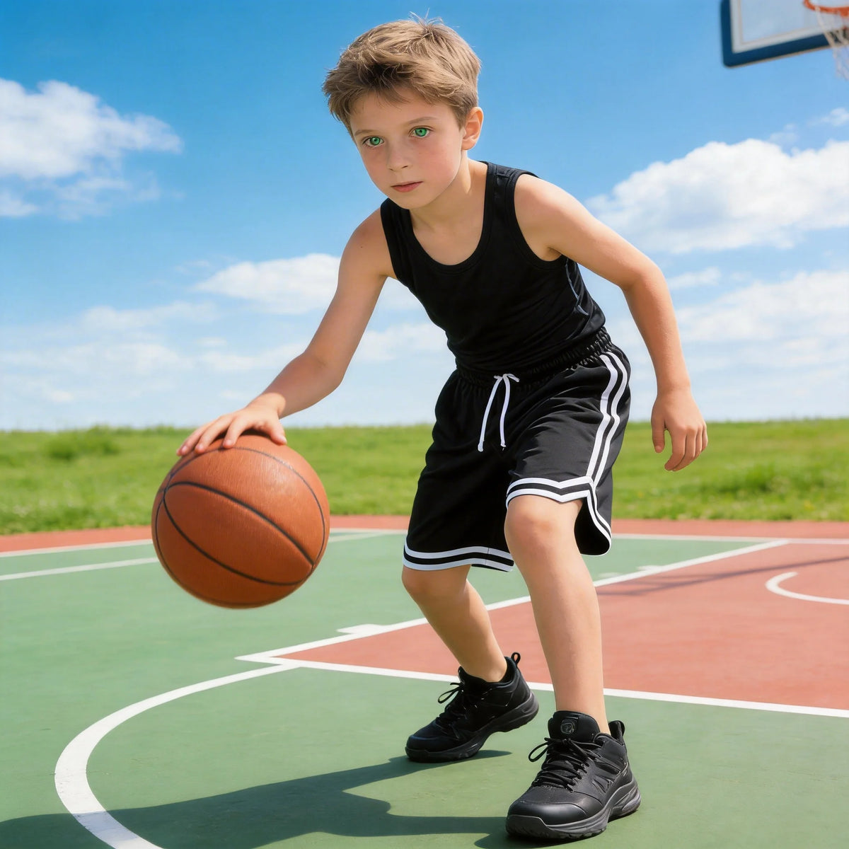 Kids Basketball Shorts Summer Boy Quick-drying Running Football Sports Shorts Children's Leisure Joker Outdoor Beach Pants 5-16Y