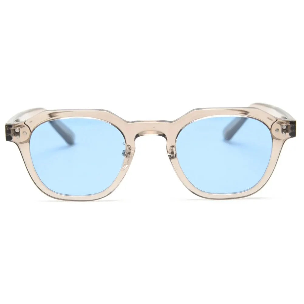 Polarized Sun Glasses for Women Mens TR90 Square Polygon Vintage Sunglasses with Thick Frame Luxury Brand Design Retro Eyewear