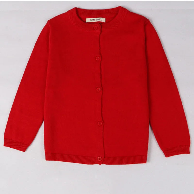 Girls Cardigan Baby Children Knitted Cardigan Sweater Boys Girls Candy Color Clothing Kids Spring Autumn Outer Wear