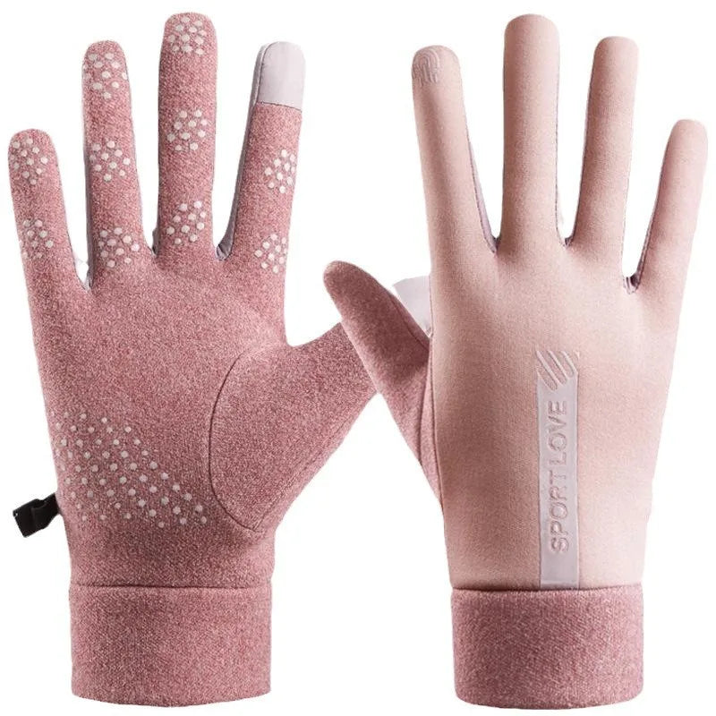 Leather Gloves for Men in Winter, Warm and Cold Resistant, Cycling Waterproof, Touch Screen, Motorcycle Windproof Gloves