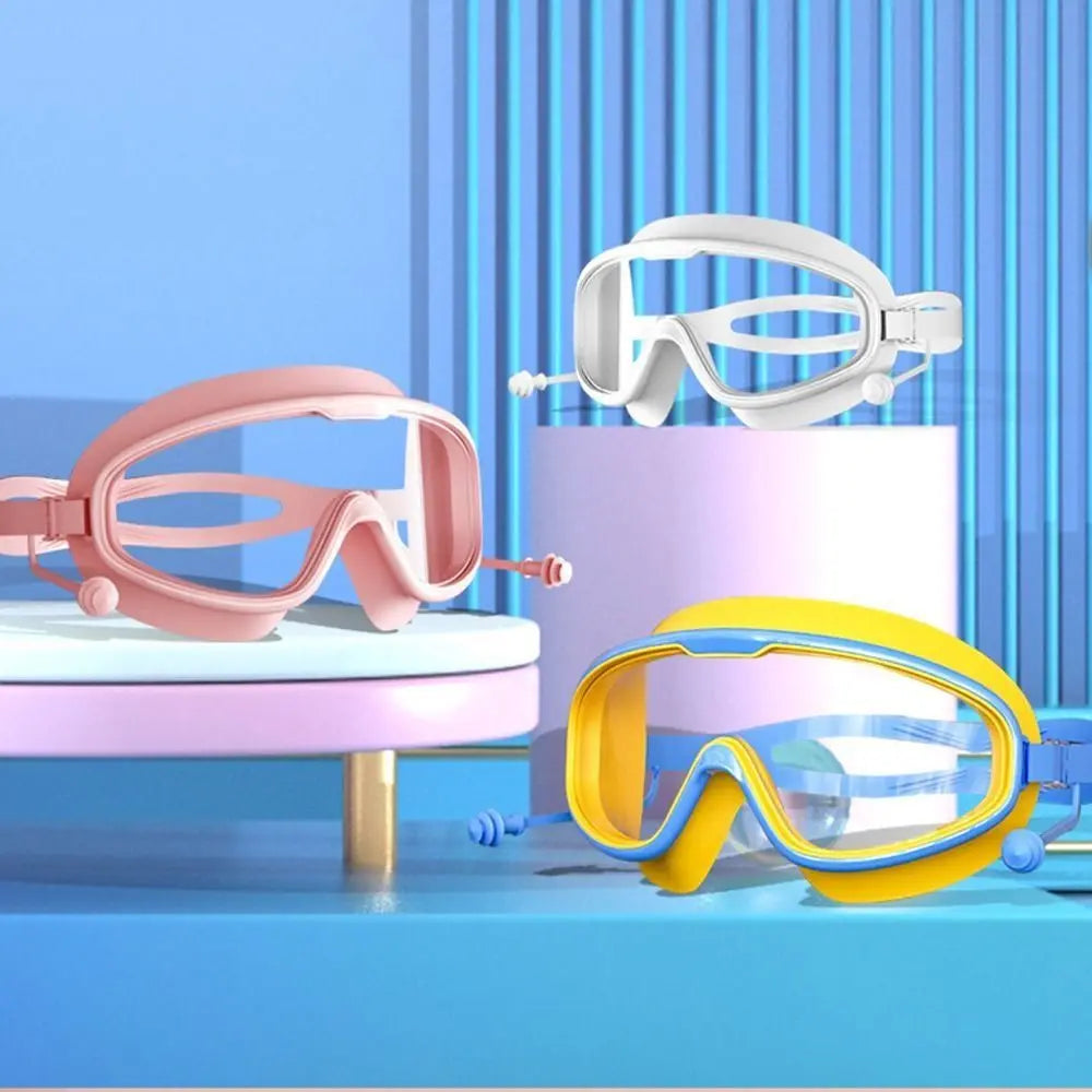 Children HD Swimming Goggles Boys Girls Large Frame Waterproof Anti Fog Swimming Glasses Babies Silicone Swim Eyewear Goggles