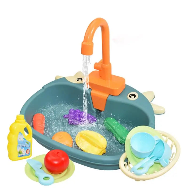 Set Children Role Play Girl Toys Kids Kitchen Sink Toys Simulation Electric Dishwasher Mini Kitchen Food Pretend Play House Toy
