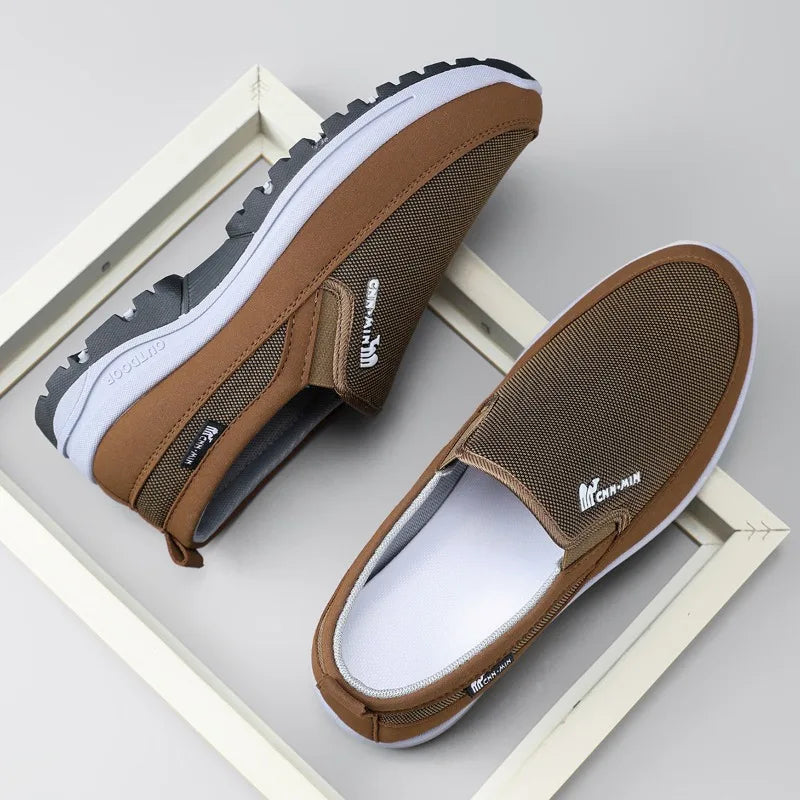 Men's Casual Retro Classic Loafers Outdoor Sports Lightweight Tennis Shoes Jogging Comfortable Wear-resistant Non-slip Slip-on