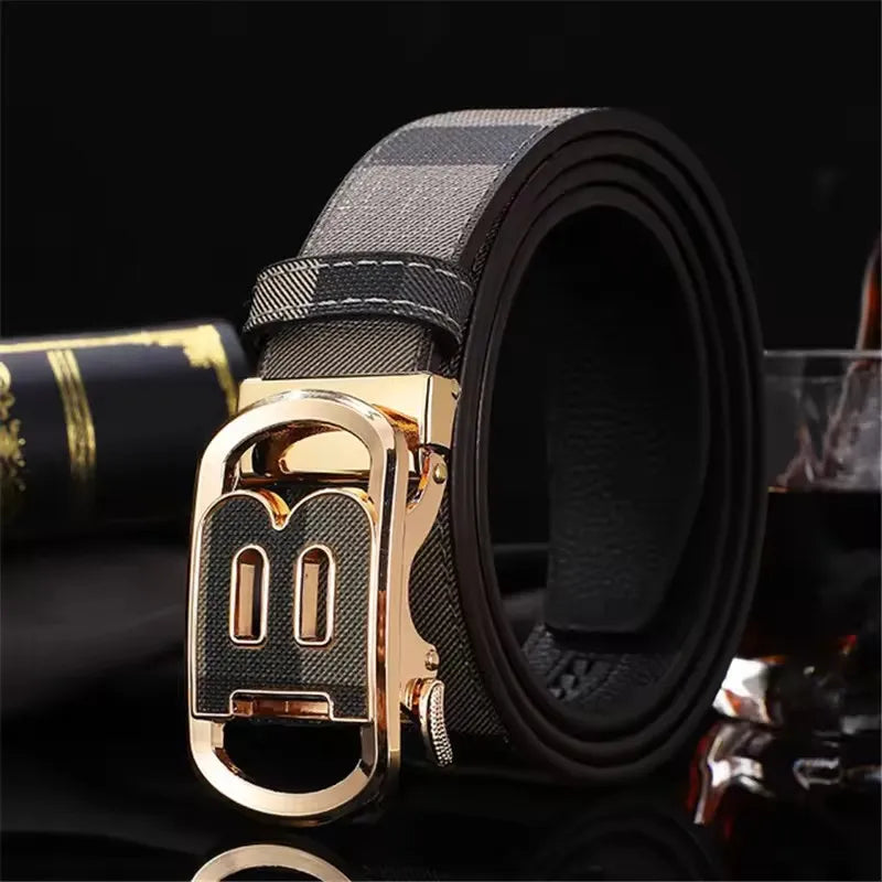 Men's Belt Designer High Quality Genuine Leather Belts Male Metal Automatic Buckle Casual Fashionable Belt For Men Jeans
