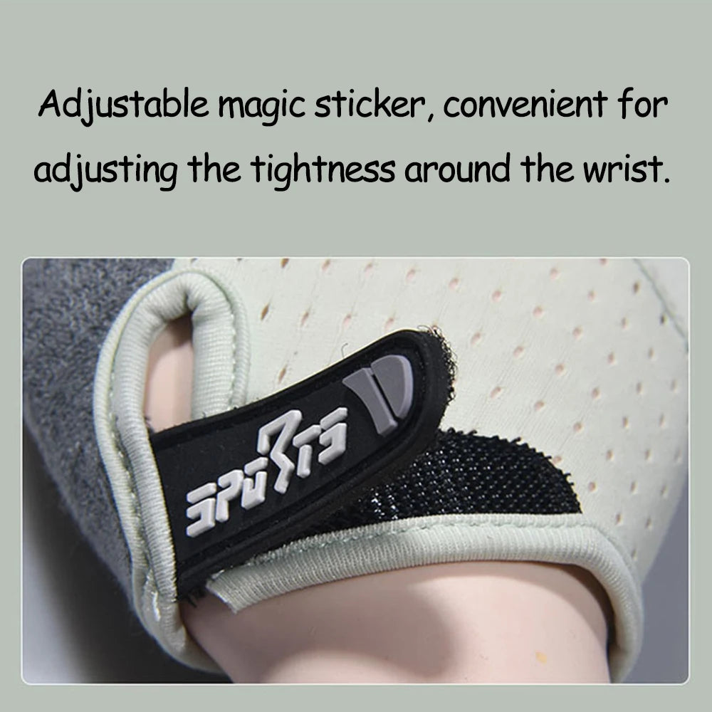 Summer Gloves Kids Sports Fitness Cycling Half-Finger Ice Silk Gloves Children Breathable Anti-slip Boys Girls Roller Skating