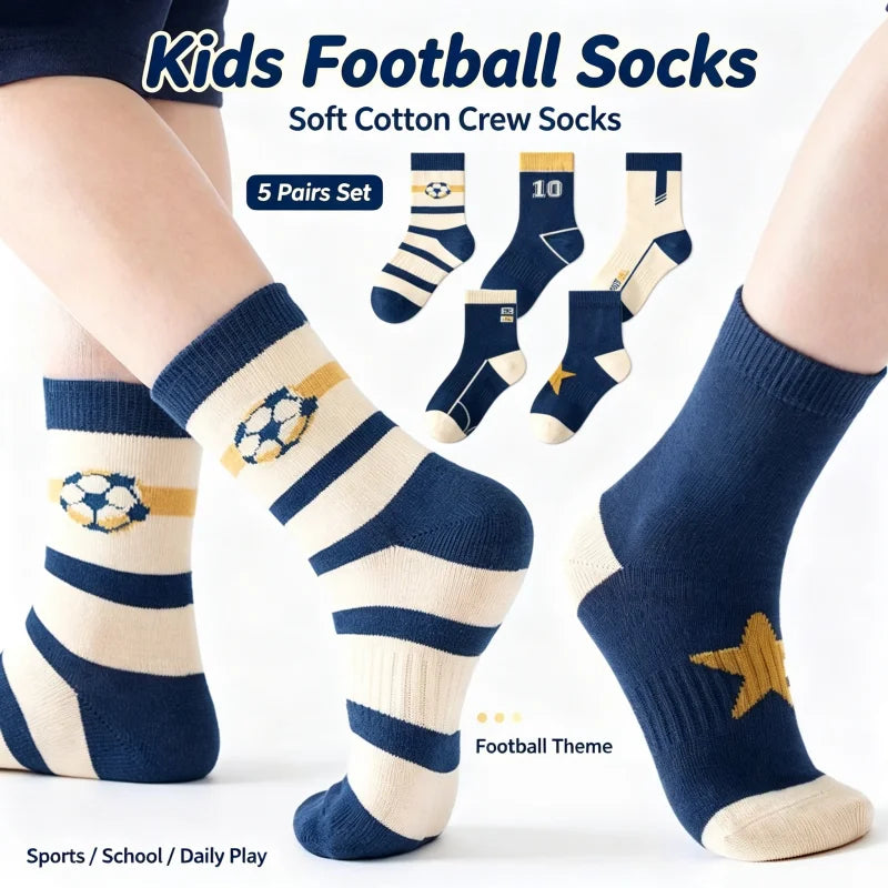 Captain Baby Socks Spring Summer Cotton Socks Kids Boys Calf-length Striped Socks Children's  Sport Socks 5 Pairs